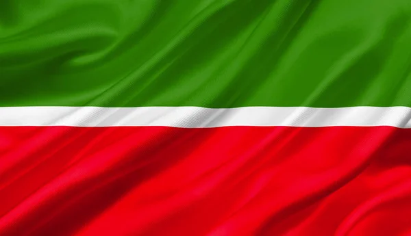 Tatarstan flag waving with the wind, 3D illustration.