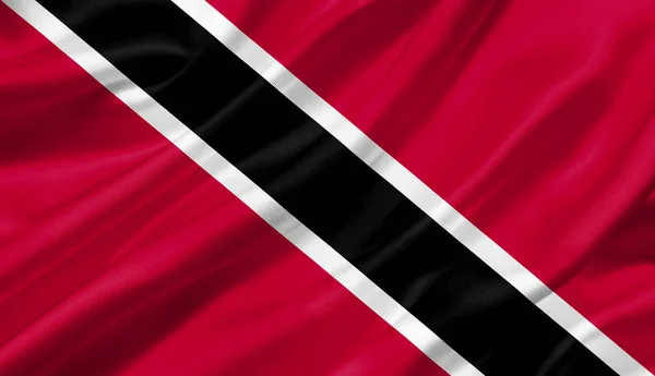 Trinidad Tobago Mávání Vlajkami Větrem Obrázek — Stock fotografie