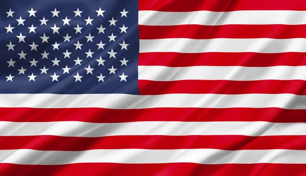 Сполучені Штати Прапор Махав Вітром Ілюстрація — стокове фото