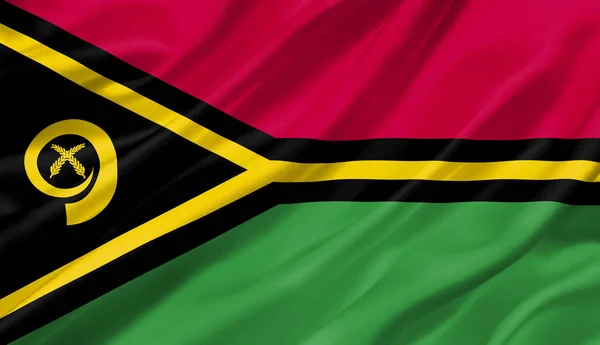 Vanuatu Flag Waving Wind Illustration — Stock Photo, Image