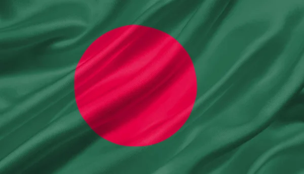 Bandeira Bangladesh Acenando Com Vento Ilustração — Fotografia de Stock
