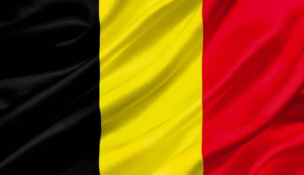 Прапор Бельгії Розмахуючи Вітром Ілюстрація — стокове фото