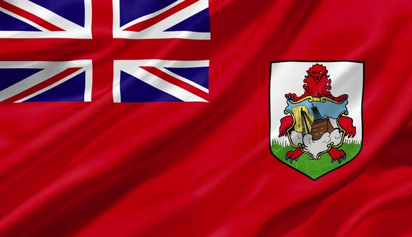 Bermudy Mávání Vlajkami Větrem Obrázek — Stock fotografie