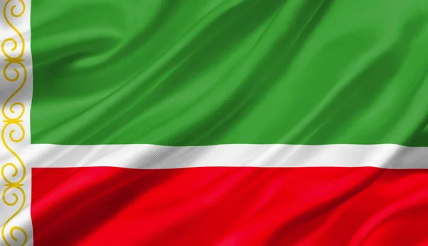 Chechnya Flag Waving Wind Illustration — Stock Photo, Image