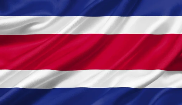 Costa Rica Flag Waving Wind Illustration — Stock Photo, Image