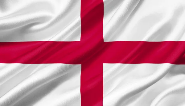 Bandeira Inglaterra Acenando Com Vento Ilustração — Fotografia de Stock