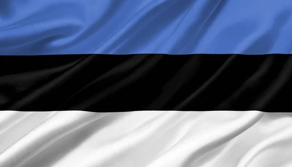 Estonia Flaga Macha Wiatrem Ilustracja — Zdjęcie stockowe