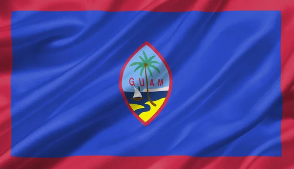 Guam Flag Waving Wind Illustration — Stock Photo, Image