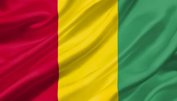 Guineas Flagga Vajande Med Vinden Illustration — Stockfoto
