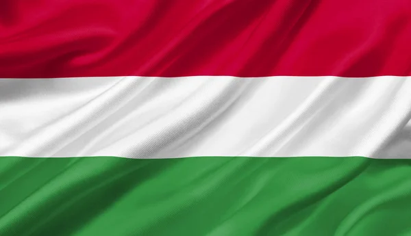 Polska Flaga Macha Wiatrem Ilustracja — Zdjęcie stockowe