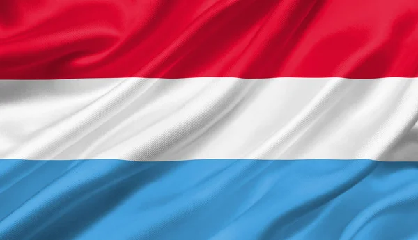 Люксембург Прапор Махав Вітром Ілюстрація — стокове фото