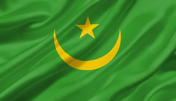 イラストレーションを振っているモーリタニアの旗 — ストック写真