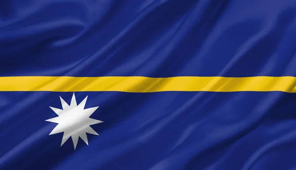 Прапор Науру Розмахуючи Вітром Ілюстрація — стокове фото