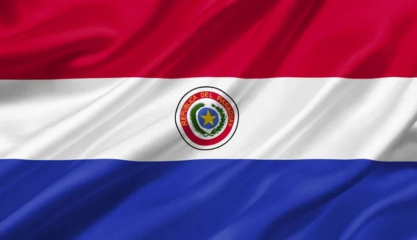 Paraguay Flag Waving Wind Illustration — Stock Photo, Image