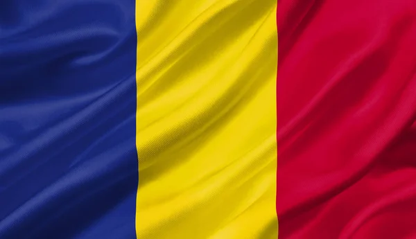 Bandera Rumania Ondeando Con Viento Ilustración Fotos De Stock
