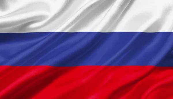 Bandera Rusia Ondeando Con Viento Ilustración Imagen De Stock