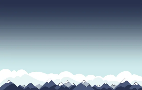 山的风景，与 Copyspace 的天空背景 — 图库矢量图片