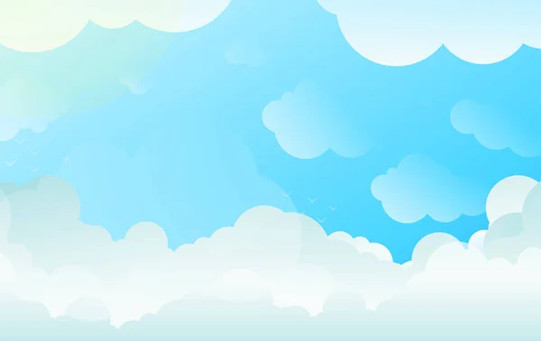 Fondo de Nubes con Copyspace en Vector de Gradiente Balanceado — Vector de stock