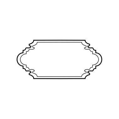 Vintage kaligrafi kare çerçeve dekoratif çiçek kenarlık öğesi Flourishes ile