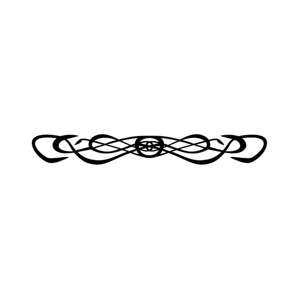 复古书法漩涡-花卉柳条莲座丛，矢量的装饰小品文 — 图库矢量图片