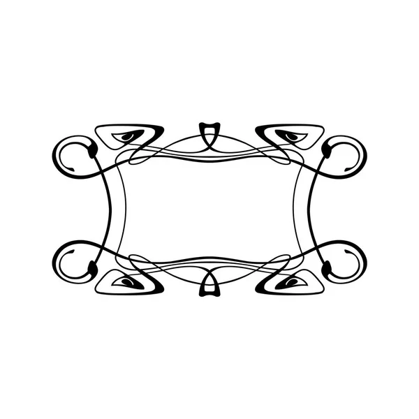 Vintage kalligrafiska fyrkantig ram dekorativa blommiga gränsen Element med blomstrar — Stock vektor