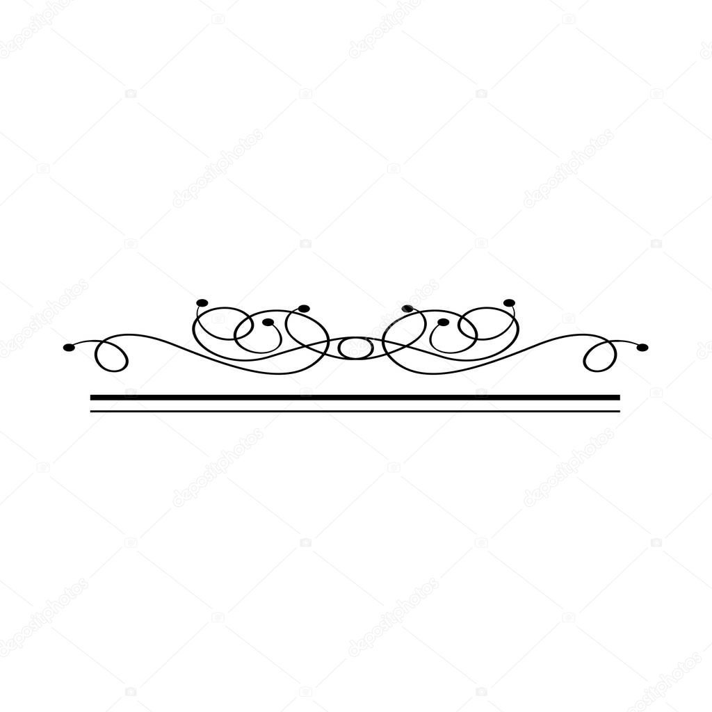 Elements of Lines, Flourishes and Scrolls Isolated in Black - for Business, Logo, Menu, Greeting Card or Invitation