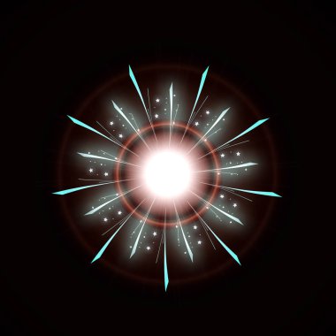 Sparkles - Bulutsusu parlama ve parlama parlayan ışık efekti ile ışıltılı, parlak yıldız patlama