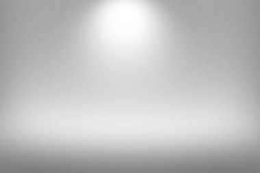 Sisli arka plan - yumuşak ve belirsiz sonsuz beyaz zemin üzerinde ürün Showscase projektör