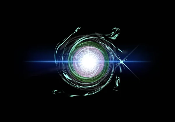 Оптический световой объектив Flare and Star Effect, реалистичный вспышка с блестящими огнями — стоковое фото
