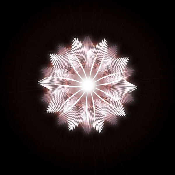Effet lumineux éclat d'étoile avec scintillement, scintillement lumineux - nébuleuse éclat et éblouissement — Photo
