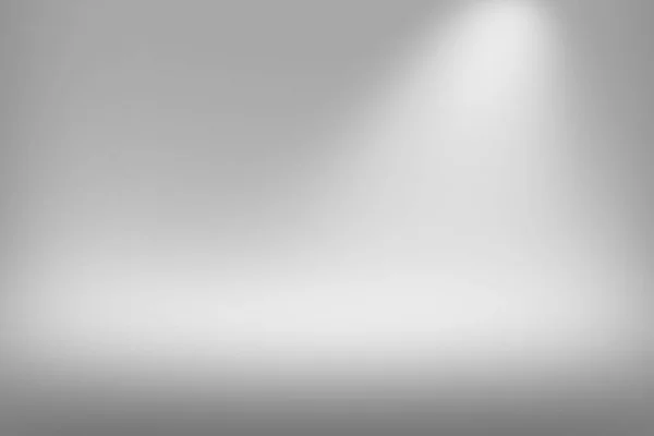 Destaque da vitrine do produto no fundo nebuloso assoalho branco infinito macio e fuzzy — Fotografia de Stock