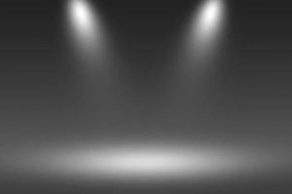 Projecteur de Showscase de produit sur fond noir - Fuzzy Infinite Dark Floor — Photo