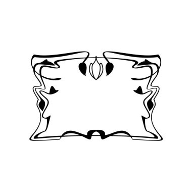 Vintage kaligrafi kare çerçeve dekoratif çiçek kenarlık öğesi Flourishes ile