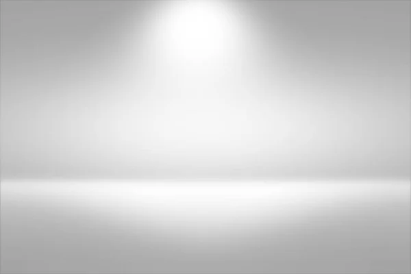 Product Showscase Spotlight achtergrond - scherpe en duidelijke oneindige Horizon witte vloer — Stockfoto