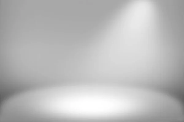 Produktshowscase Scheinwerferhintergrund - weißes, klares Fotografenstudio in rundem, zylindrischem Podest — Stockfoto