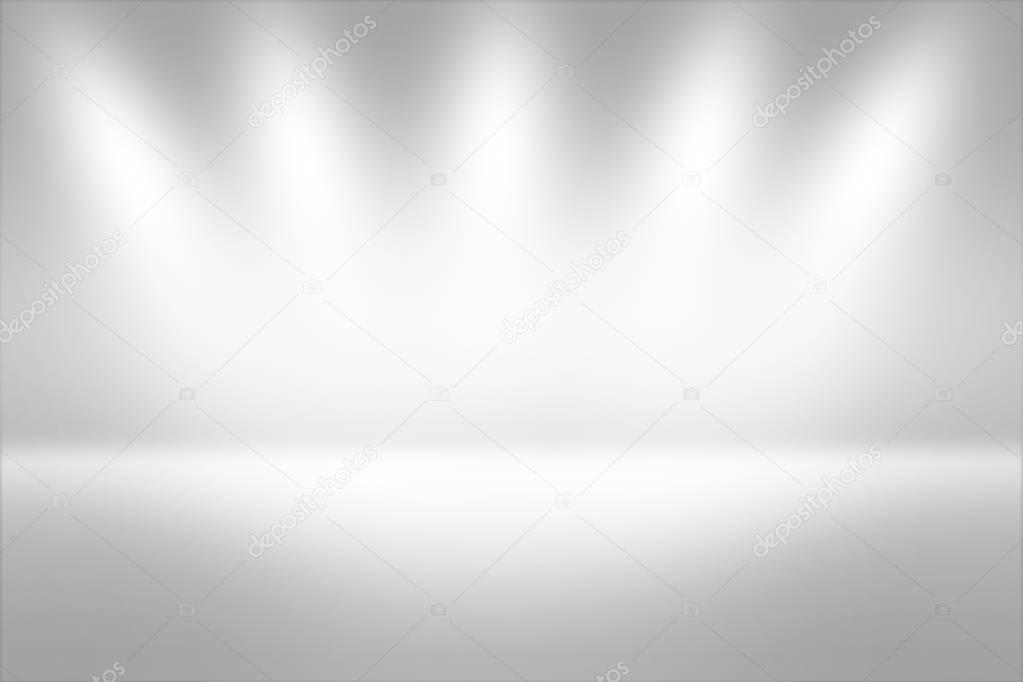 Product Showscase Spotlight Background - Crisp and Clear Infinite Horizon White Floor