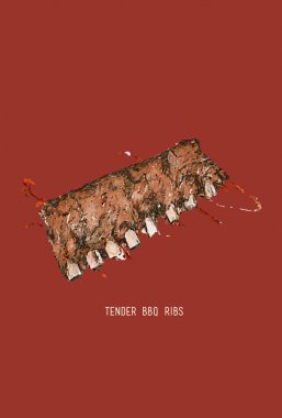 BBQ Ribs. Barbecued Spare Ribs .Color grilled ribs sketch vector BBQ Ribs. Barbecued Spare Ribs .Color grilled ribs sketch vector
