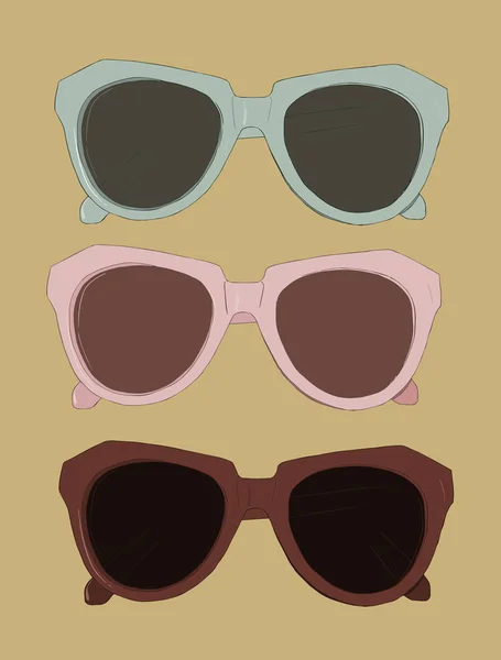 Vintage gafas de sol vector . — Archivo Imágenes Vectoriales