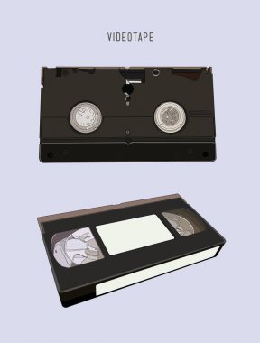 VHS kaset vektör çizim.