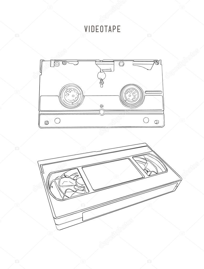 VHS cassette vector illustration.