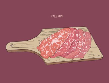 paleron et dilimlenmiş, sketch vektör.