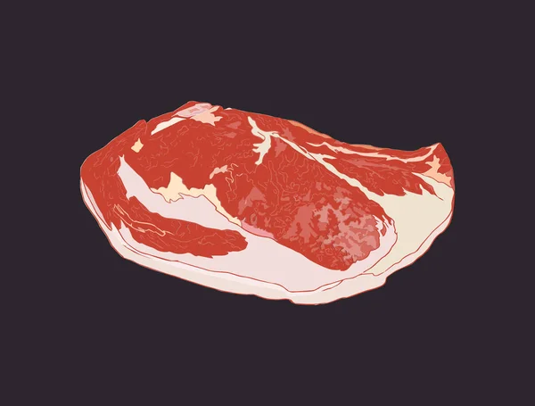 Premieum 肉 A4 等級、スケッチ ベクトル. — ストックベクタ