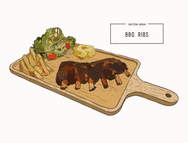 ızgara yedek kaburga çizimi .