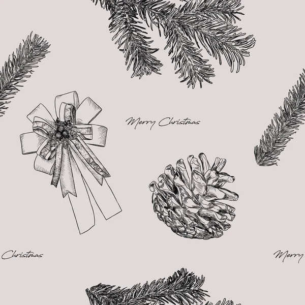Weihnachten Konzept Hand zeichnen Skizze Vektor. — Stockvektor