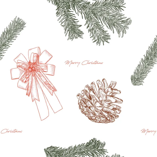 Weihnachten Konzept Hand zeichnen Skizze Vektor. — Stockvektor