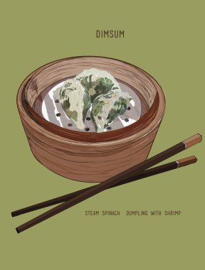 Elle çizilmiş Çin köfte. 