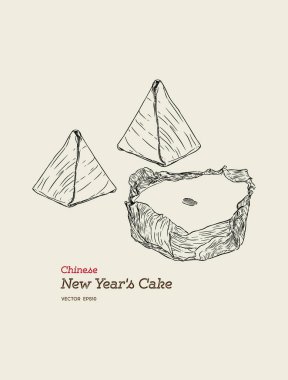 Geleneksel yıl kek veya Çince yılbaşı pasta yemek prepa olduğunu