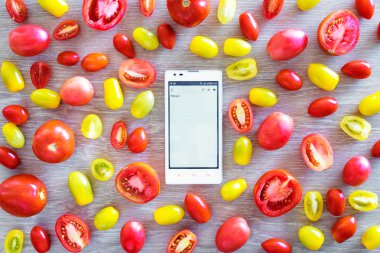 Taze domates ile Smartphone