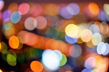 renkli Bokeh ışıkları 