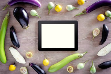 Tablet bilgisayarınızla patlıcan